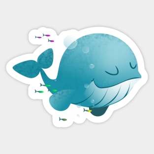 Baby blue whale Sticker